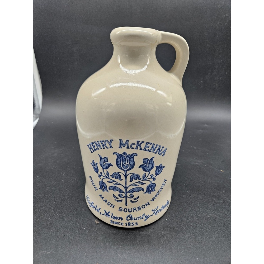 Henry McKenna Half Gallon Jug Stoneware Bourbon Whiskey Vintage D126/64/146